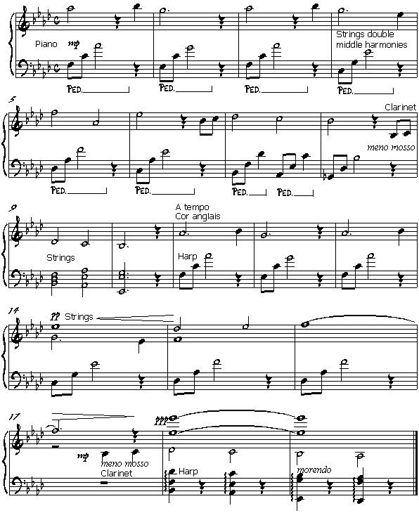 Ex.1 (notated musical example of the 'Anne theme')
