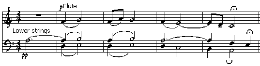 Ex.1: flute and lower strings