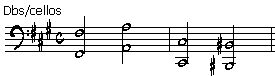 Ex.1: Double basses and cellos