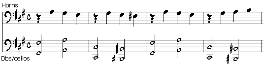Ex.2. Horn line over bass