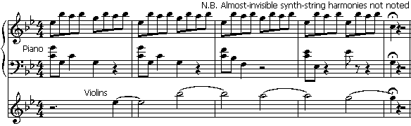 Example 3: Piano, violins